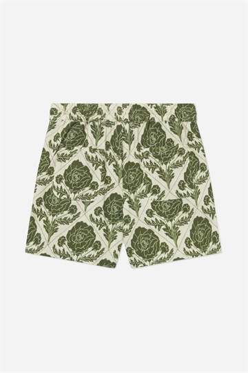 Les Deux Lesley Flower Tile Shorts - Vintage Grön / Elfenben